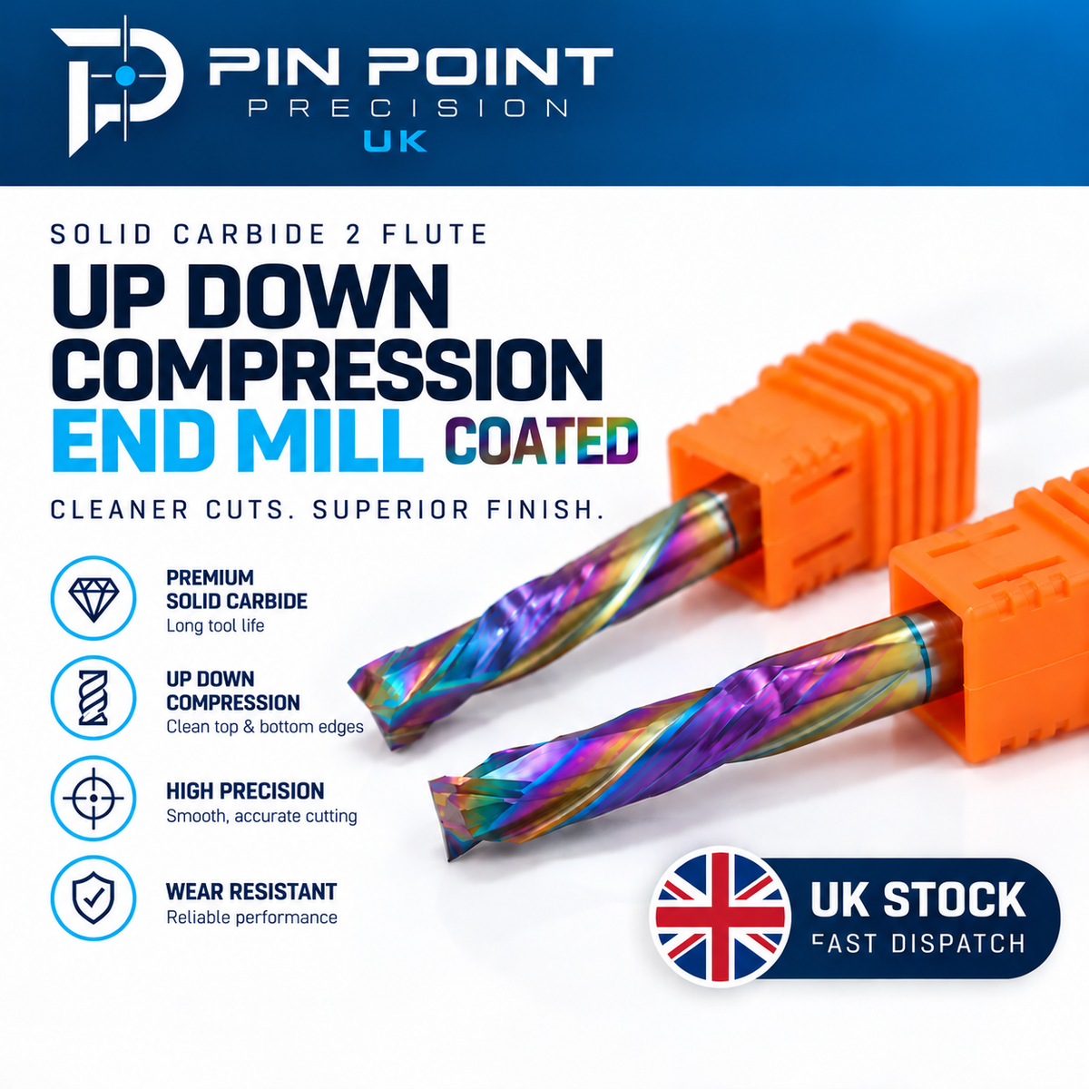 PPP 2 Flute Compression Router Bit (Coated)