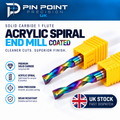 PPP Single Flute Router Bit for Cuting Plastics (Coated)